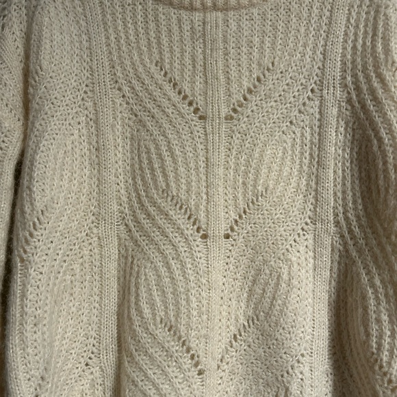 Madewell Cream Textured Knit Sweater Women’s XXS Cozy Pullover - Picture 4 of 10
